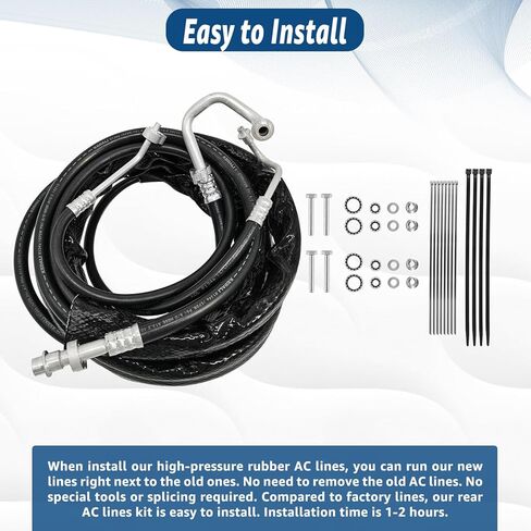 AT34653 Rear AC Line Set Air Conditioning Hoses Fit for 2007-2017 GMC Acadia chevy Traverse 2006-2010 Saturn Outlook for 2008-2017 Enclave 23199274 in Saudi Arabia