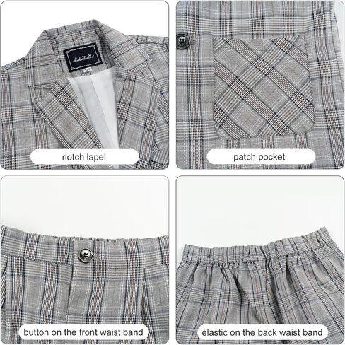 LOLANTA Boys Casual Suits Wedding Outfits Kids 2 Piece Gentleman Blazer and Pants Set Dresswear in Kuwait