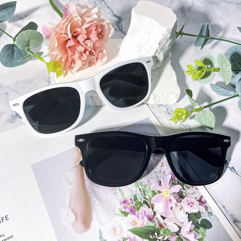 Pibupibu 80 Pack Wholesale White Black Sunglasses Bulk Comple للجنسين الحزب تفضلات الرجعية الثمانينات 90s النظارات للنساء الرجال in Kuwait