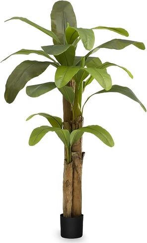 Maia Shop 7ft شجرة موز اصطناعية ، نباتات مزيفة للديكور المنزلي ، شجرة اصطناعية ، جذع خشبي طبيعي in Kuwait