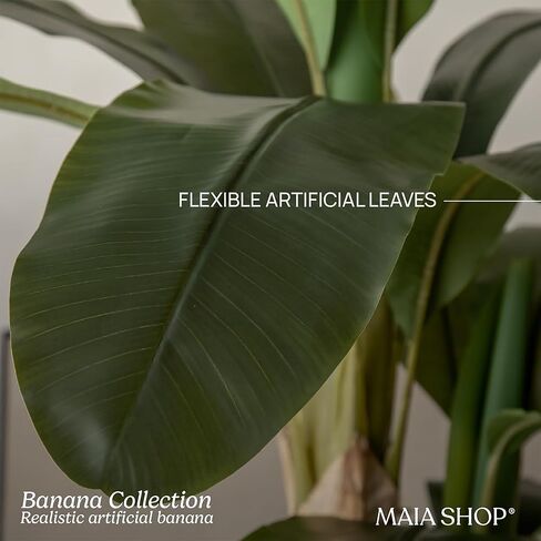 Maia Shop 7ft شجرة موز اصطناعية ، نباتات مزيفة للديكور المنزلي ، شجرة اصطناعية ، جذع خشبي طبيعي in Kuwait