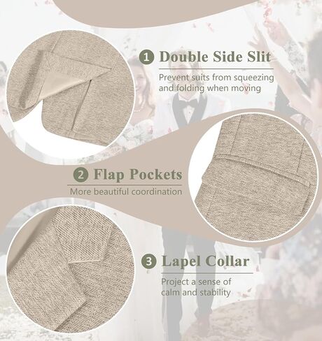 فتى يناسب Tweed Herringbone 5 قطع بدلات لـ Teen Boy Blazer Vest Pant Suit Tuxedo مجموعة مع ربطة عنق in Kuwait