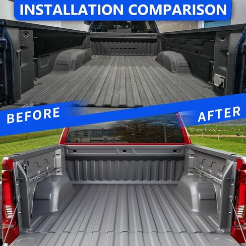 5.82FT Side Trail Rail System Compatible with 19-25 Chevy Silverado Truck Bed Rail System GMC Sierra 1500 Tie Down Rail Replacement for 2019-2025 Chevy Silverado Accessories (Side Trail Rail) in Saudi Arabia
