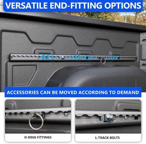 5.82FT Side Trail Rail System Compatible with 19-25 Chevy Silverado Truck Bed Rail System GMC Sierra 1500 Tie Down Rail Replacement for 2019-2025 Chevy Silverado Accessories (Side Trail Rail) in Saudi Arabia