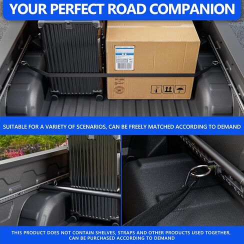 5.82FT Side Trail Rail System Compatible with 19-25 Chevy Silverado Truck Bed Rail System GMC Sierra 1500 Tie Down Rail Replacement for 2019-2025 Chevy Silverado Accessories (Side Trail Rail) in Saudi Arabia