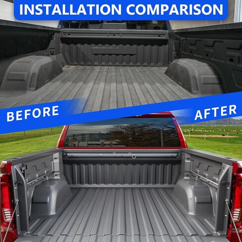 5.82FT Side Trail Rail System Compatible with 19-25 Chevy Silverado Truck Bed Rail System GMC Sierra 1500 Tie Down Rail Replacement for 2019-2025 Chevy Silverado Accessories (Side Trail Rail) in Kuwait