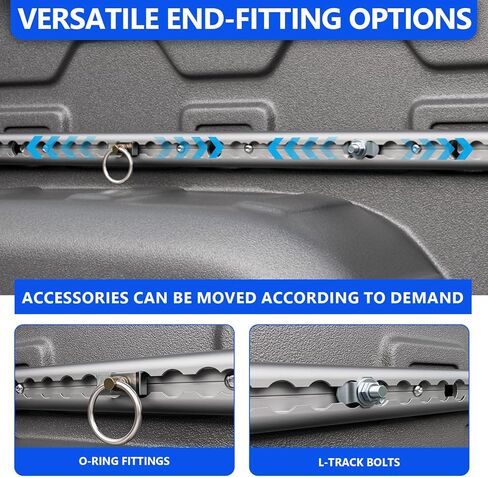 5.82FT Side Trail Rail System Compatible with 19-25 Chevy Silverado Truck Bed Rail System GMC Sierra 1500 Tie Down Rail Replacement for 2019-2025 Chevy Silverado Accessories (Side Trail Rail) in Kuwait