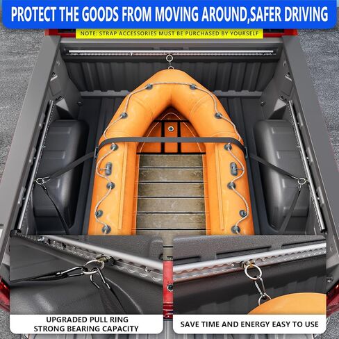 5.82FT Side Trail Rail System Compatible with 19-25 Chevy Silverado Truck Bed Rail System GMC Sierra 1500 Tie Down Rail Replacement for 2019-2025 Chevy Silverado Accessories (Side Trail Rail) in Kuwait