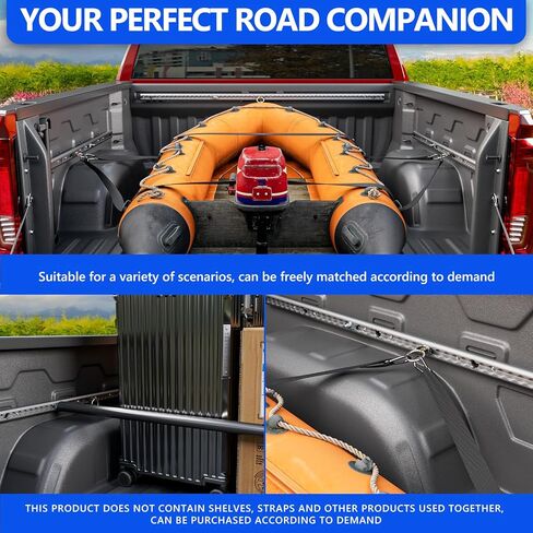 5.82FT Side Trail Rail System Compatible with 19-25 Chevy Silverado Truck Bed Rail System GMC Sierra 1500 Tie Down Rail Replacement for 2019-2025 Chevy Silverado Accessories (Side Trail Rail) in Kuwait