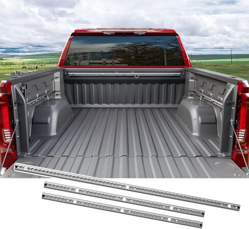 5.82FT Side Tie Down Rail Compatible with 19-25 Chevy Silverado Trail Rail System GMC Sierra 1500 Truck Bed Rail System Replacement for 2019-2025 Chevy Silverado Accessories (Side Trail Rail) in Kuwait
