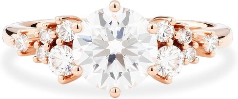 1CT Solitaire Moissanite Rings, 925 Sterling Silver Round Cut Engagement Ring for Women Wedding Bands Promise Rings Ideal Gift for Her in Kuwait