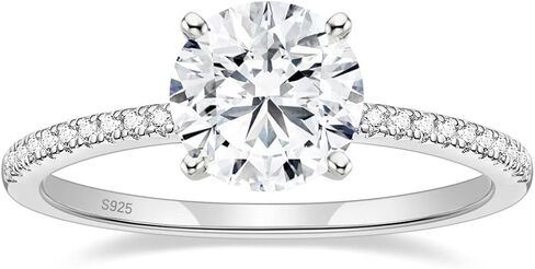 1.2 CT خواتم المشاركة Moissanite للنساء D Color VVS1 Clarity 925 Sterling Silver Round Cut Halo Moissanite Wedding Breath Rings Size 4-10 in Kuwait