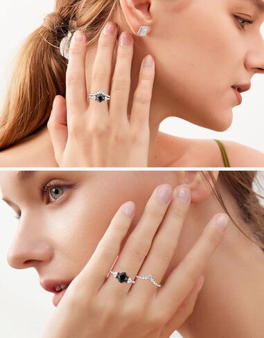 2.5CTTW Moissanite Bridal Ring مجموعات للنساء D Color VVS1 Round Cut Butterfly S925 STERLIN in Kuwait