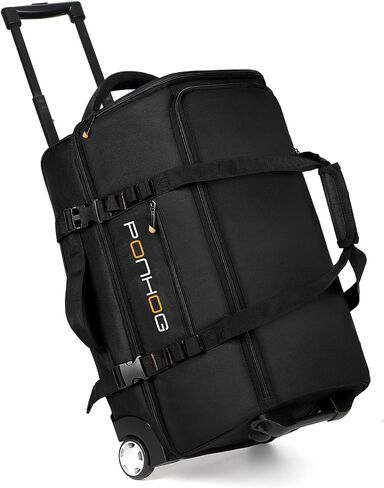 Rolling Duffle Bag With Wheels - 60L Large Wheeled Travel Duffel Bag with Shoe Compartment Water Resistant Duffle Bag for Traveling GYM Overnight Trip Weekender in Saudi Arabia