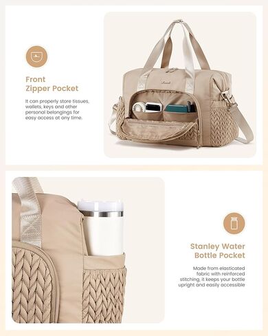 LOVEVOOK Travel Duffle Bag Gym Bag, Quilted Weekender Bags for Women Overnight Bag, Hospital Bag for Women Labor Delivery, Personal Item Travel Carry on Bag for Airplanes in Saudi Arabia
