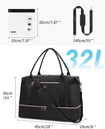 Wandf for Spirit Airlines Personal Item Bag 18x14x8 مقعد مع مقصورة الجيب والأحذية الرطبة وحقيبة الصمامات المعتمدة in Kuwait
