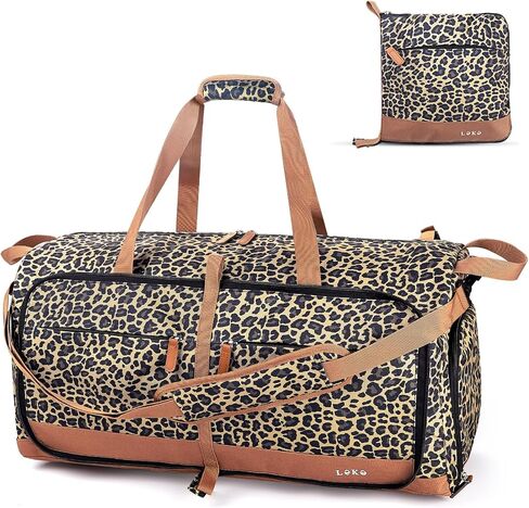 Lekesky Foldable Travel Duffle Bag for Women, 80L Large Duffel Bag with Separate Shoes Compartments & Straps, Carry On Weekend Bag for Women, Hospital, Overnight (Blue Stripes) in Saudi Arabia
