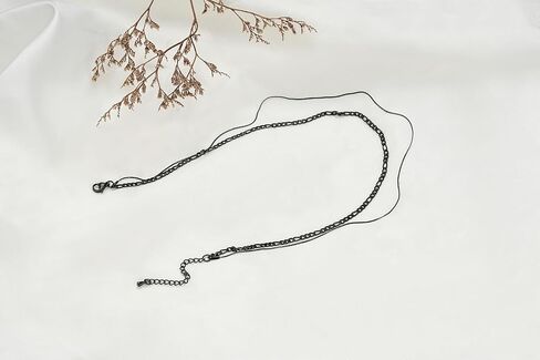 Gold Layered Necklaces for Women, Dainty Gold Choker Necklace,14K Gold Plated Herringbone Cable Link Chain Heart Pendant Necklace Set for Women, Surgical Steel Womens Chain in Kuwait