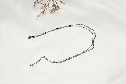 Gold Layered Necklaces for Women, Dainty Gold Choker Necklace,14K Gold Plated Herringbone Cable Link Chain Heart Pendant Necklace Set for Women, Surgical Steel Womens Chain in Kuwait