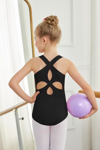 Zaclotre Ballet Leotards for Girls Hollow Back Sleeveless Dance Outfits Gymnastics Leotard Tank Bodysuit in Saudi Arabia
