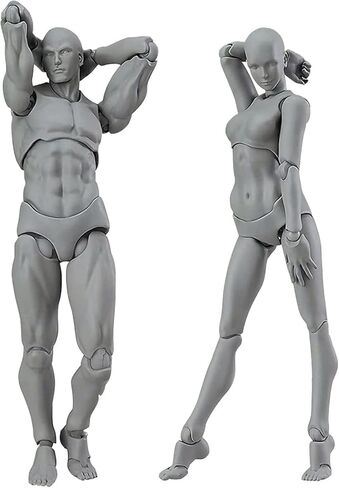 AXITWXIT Body Kun Artist Manikin Figure Drawing Supplies Drawing Tools, Mannequin for Artists Drawing Figures Model for Sketching, Painting, Artists Male (Grey-Body KUN) in Kuwait