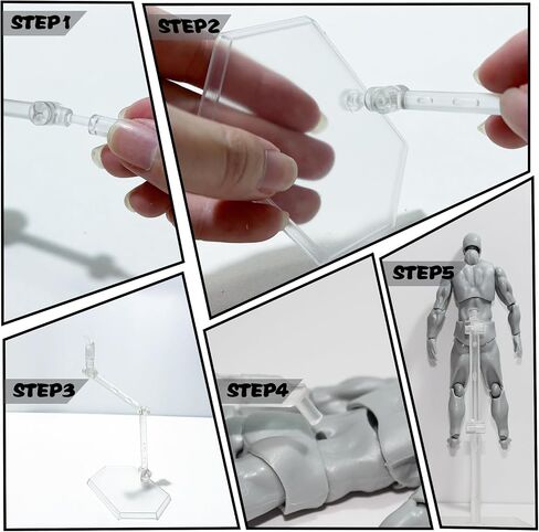 AXITWXIT Body Kun Artist Manikin Figure Drawing Supplies Drawing Tools, Mannequin for Artists Drawing Figures Model for Sketching, Painting, Artists Male (Grey-Body KUN) in Kuwait