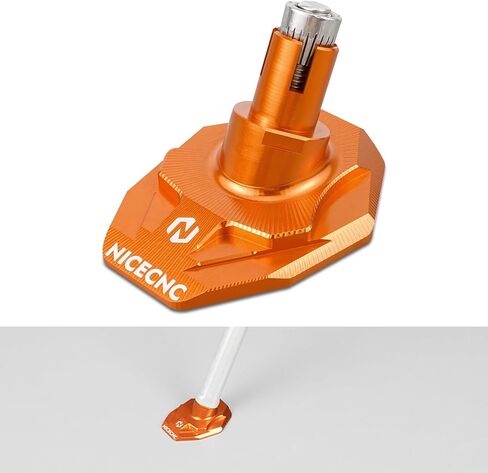 Orange Dirt Bike Kickstand Side Stand Pad Extension Compatible with KTM 125-530 XC XCW XCF XCF-W EXC EXC-F 2008-2023,See Fitment in Kuwait