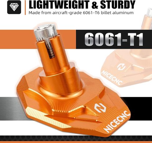 Orange Dirt Bike Kickstand Side Stand Pad Extension Compatible with KTM 125-530 XC XCW XCF XCF-W EXC EXC-F 2008-2023,See Fitment in Kuwait