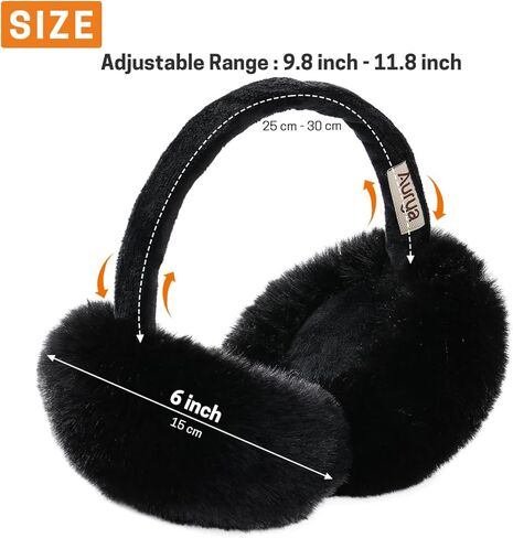 فطائر أذن Aurya ، قابلة للطي رقيقة الأذن دافئة الشتاء في الهواء الطلق ، والأذن الأذن القابلة للتعديل للنساء للنساء in Kuwait