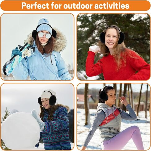 فطائر أذن Aurya ، قابلة للطي رقيقة الأذن دافئة الشتاء في الهواء الطلق ، والأذن الأذن القابلة للتعديل للنساء للنساء in Kuwait