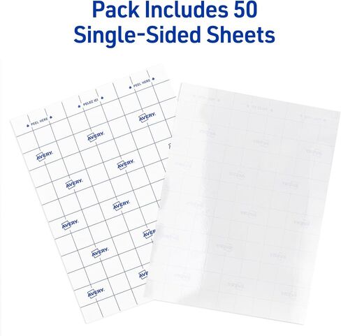 Avery® Clear Laminating Sheets, 9" x 12", Permanent Self-Adhesive, 50 Self-Laminating Sheets, Great for Protecting Documents, Photos, and Signs More (73601) in Saudi Arabia