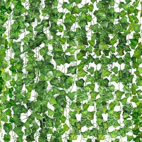 Cewor 14 Pack 98 قدمًا مزيفًا لبلاب Ivy Garland Greenery Greening Plant Vine لغرفة نوم ديكور حفل زفاف غرفة زفاف