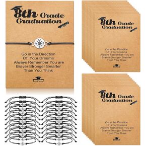 Rtteri 20 Set 2025 8th Grade Graduation Gifts Bracelets Inspirational Compass Bracelet Adjustable Give You Direction Compass Graduation Gifts for Him Her Grad Party Supplies