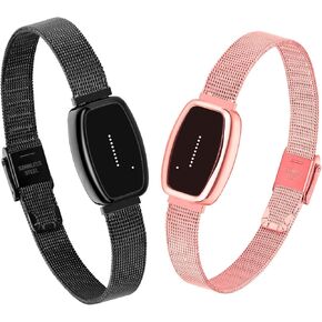 PULOMI Long Distance Touch Bracelets,Vibration & Light up Couples Bracelets, Remote Smart Matching Couples Bracelet for Lovers Long Distance Relationship Girlfriend Boyfriend Xmas Gifts Jewelry Sets
