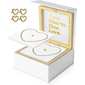 Permanent Couples Bracelet Kit – Locking Heart Clasp DIY Bracelet Set for Couples, Friends, and Family – Unique Gift for Anniversary, Valentine’s Day, Birthday – His & Hers Matching Bracelets