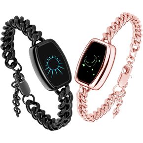 Long Distance Touch Bracelets for Couples, Vibration & Light up for Love Couples | Long Distance Relationship Gifts for Girlfriend Bluetooth Pairing Jewelry