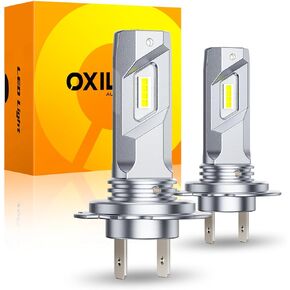 OXILAM 2025 Q26 H7 Bulbs Real 1:1 Design, 36000LM Brighter H7 Fog Light Bulbs, 6500K Cool White Light Bulb Non-polarity, 3Min Plug and Play, IP68, Pack of 2