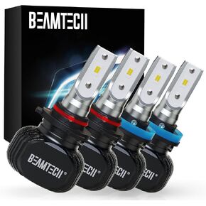 BeamTech H-4 Lapts ، S1 Series 900-3 Fanlsess 300 ٪ أكثر إشراقًا 6500 كيلو أبيض ضوء ، 2 لمبات