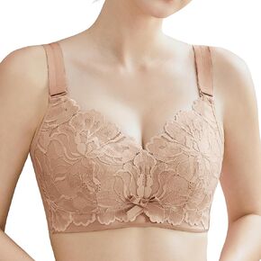 AILIVIN 32-42(B-DDD) Lightly Latex Lined Cup Wirefree Unpadded Full Coverage Plus Size Minimizer Bra
