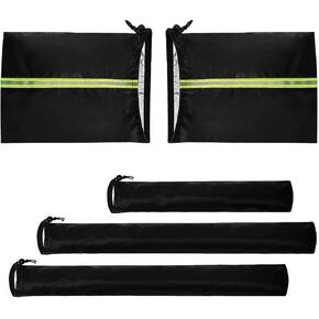 5 PCS Car Side Mirror Cover and Windshield Wiper Cover, Waterproof and Dustproof Universal Mirror Cover and Wiper Cover, Auto Protection Accessories, Universal for Most Cars (Black)