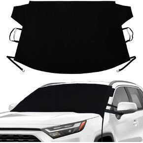 Magnelex Windshield Snow Cover for Ice, Frost & Snow Removal - Waterproof 600D Oxford Fabric for Any Weather, Fits Truck Van and SUV Perfect Winter Car Accessories for Wiper & Protection
