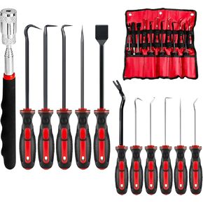 AMM 12PCS Hook and Pick Tool Set with Scraper and Magnetic Telescoping Tool Kit for Electronics Maintenance Pick Tools Automotive Repair