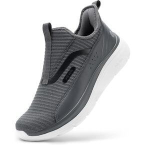 FitVille Men's Extra Wide Slip on Walking Shoes with Arch Support Men Slip on Sneakers for Foot Pain Relief-Stepease V2