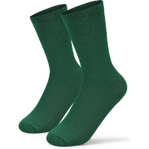 Solid Combed Cotton Boys Dress Socks 6-8 Years Soft Skin Friendly Anti Odor Quick Dry