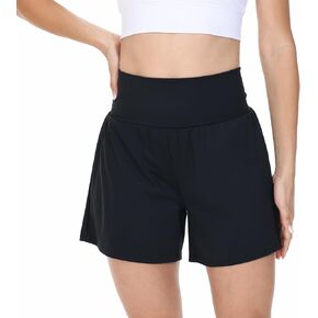Blaosn Flowy Running Shorts Women Womening Gym Gym Yoga عالية الخصر مع جيوب لطيفة العرق القصيرة سراويل قصيرة الصيف