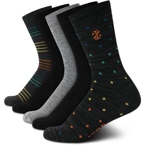 IZOD Boys Crew Socks - 5 Pack Breathable Soft Stretch Performance Crew Dress Socks for Toddlers to Big Boys (Shoe Size: S-L)
