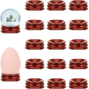 Taiyin 15 PCS Crystal حامل للأحجار المجال الخشبي معرض حامل الكريستال حمام البيض للكرة لبيض الكرة ديكور غلوستال (صغير)