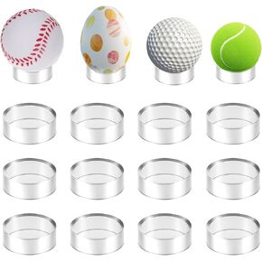 15 PCS 1.25 Inch Clear Sphere Display Stand, Clear Round Plastic Baseball Ring Stands Acrylic Small Round Baseball Ring Stands, Baseballs Stand Sphere Holder for Decorative Eggs Crystal Balls