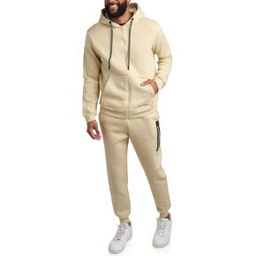 SPYDER MENS TRACK SUT - 2 قطعة من الرجال النشطين الصوفي zip up هوديي و sweatpants jogger ، والتعرق للرجال (S -XXL)