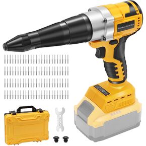 أداة بندقية برشام اللاسلكي لبطارية DeWalt 20V Max ، مسدس برشام أوتوماتيكي كهربائي بدون فرش للبرسلات 1/8 '' ، 5/32 '' ، 3/16 "، أداة برشام البوب ​​مع 100pcs 5/32 '' برشامات للمعادن ، البلاستيك (بدون بطارية)